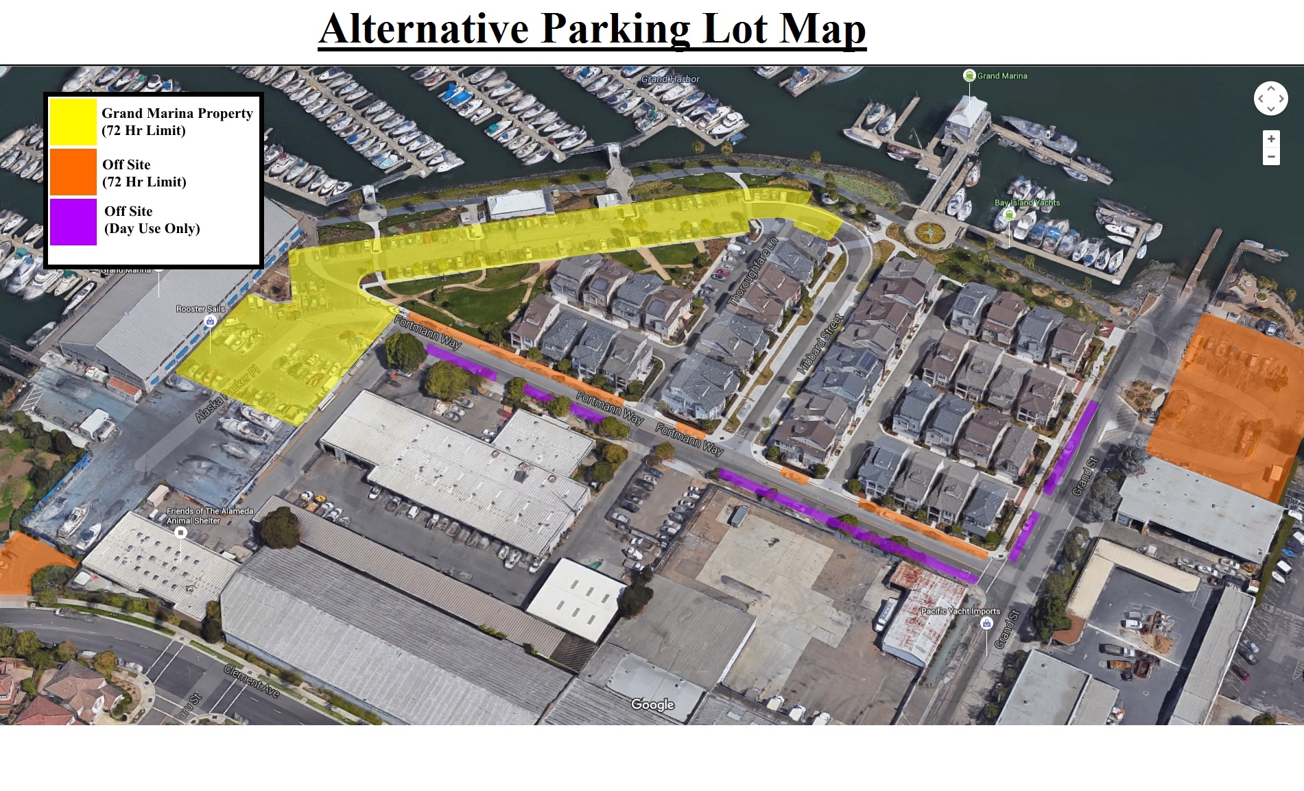 Grand Marina Parking Alternatives